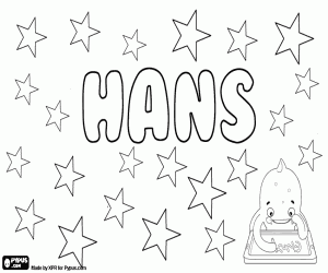 Colorear Hans, nombre en muchas lenguas