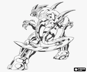 Colorear Haos Tigrerra es el Bakugan de Runo