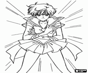 Colorear Haruka Tenou, Sailor Uranus