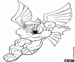 Colorear Hawkman, superhéroe de DC Comics