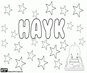 Colorear Hayk, nombre armenio, Haik