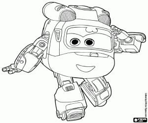 Colorear El helicóptero Dizzy, SuperWings