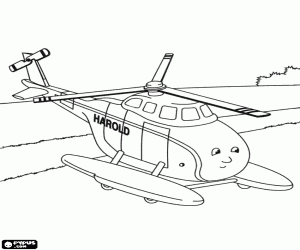 Colorear El helicóptero Harold