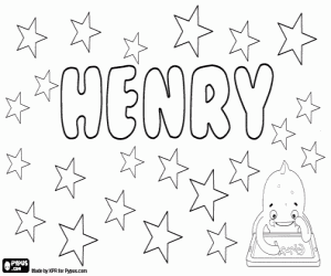 Colorear Henry, nombre inglés