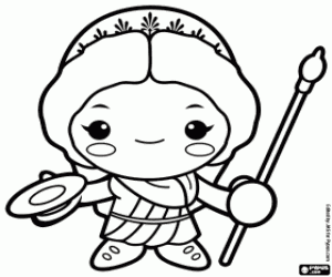 Colorear Hera o Juno, la reina de los dioses