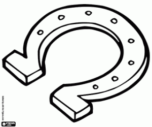 Colorear Una herradura, un talismán