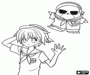 Colorear Hippo, personaje Mermaid Melody