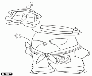 Colorear Hippo y Kura-chan o Pura-chan