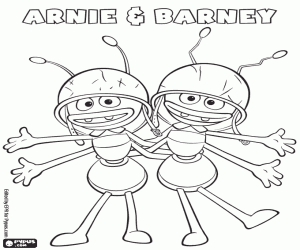 Colorear Las hormigas Arnie y Barney