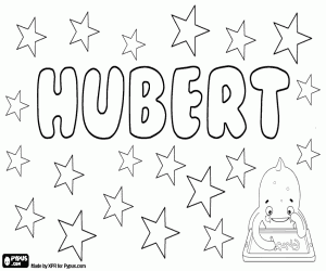 Colorear Hubert, nombre en muchos idiomas