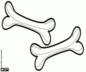 Colorear Los huesos del perrito