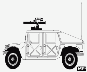 Colorear Hummer militar