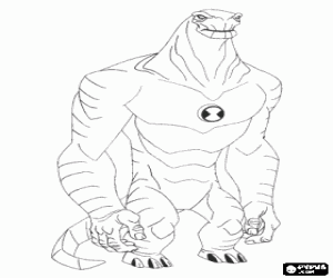 Colorear Humongosaurio, alien de Ben 10