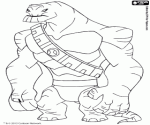 Colorear Humongosaurio de Ben 10 Omniverse
