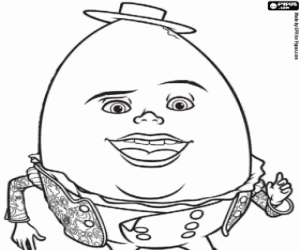 Colorear Humpty Dumpty, un personaje