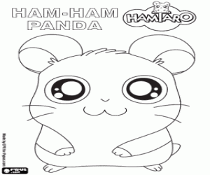 Colorear El hámster Ham-Ham Panda