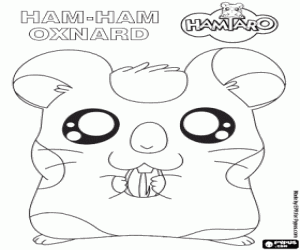 Colorear Hámster Oxnard, amigo de Hamtaro