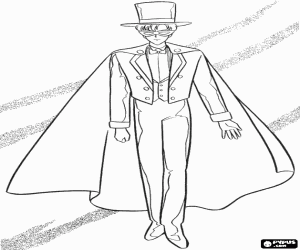 Colorear El héroe enmascarado Tuxedo Mask
