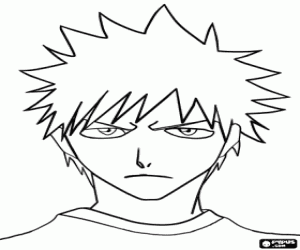 Colorear Ichigo, protagonista de Bleach
