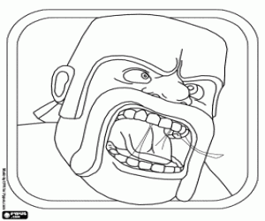 Colorear Icono videojuego Clash Of Clans