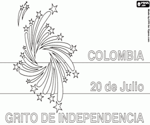 Colorear La independencia de Colombia