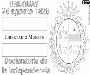 Colorear La independencia de Uruguay