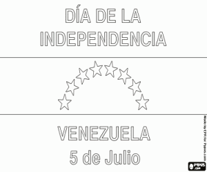 Colorear La independencia venezolana