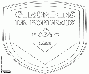Colorear Insignia de FC Girondins de Burdeos