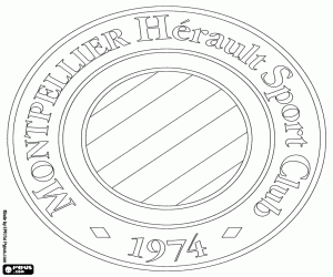 Colorear Insignia de Montpellier HSC