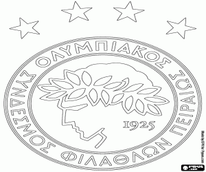 Colorear Insignia de Olympiacos del Pireo