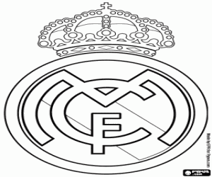 Colorear Insignia de Real Madrid CF