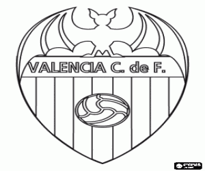 Colorear Insignia de Valencia CF