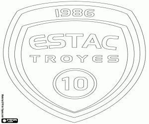 Colorear Insignia del ESTAC Troyes