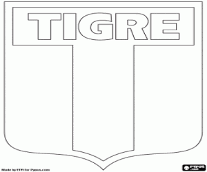 Colorear Insígnia del Club Atlético Tigre