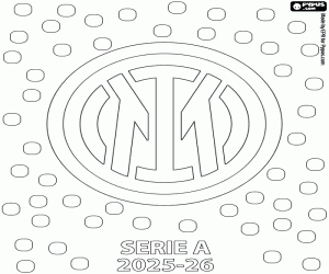 Colorear Inter Milán, campeón 2025-2026