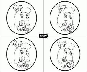 Colorear Invitaciones fiesta de seis años