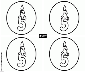 Colorear Invitación a mi fiesta de 5 años