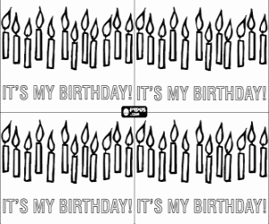 Colorear Invitación con velas a la fiesta