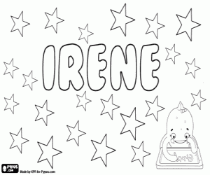 Colorear Irene, nombre en muchas lenguas