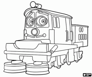 Colorear Irving,locomotora de Chuggington