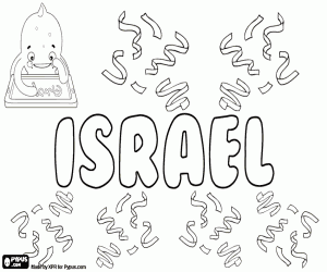 Colorear Israel, nombre de origen hebreo