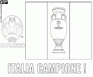 Colorear Italia, campeona Eurocopa 2020