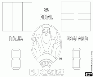 Colorear Italia-Inglaterra, Eurocopa 2020