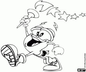 Colorear Izzy, mascota de Atlanta 1996