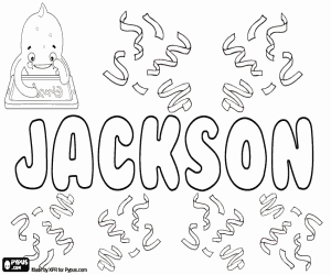 Colorear Jackson, nombre inglés