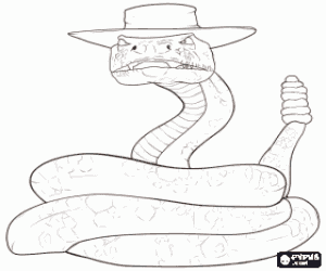 Colorear Jake, el bandido serpiente