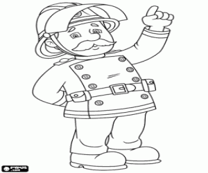 Colorear El jefe del bombero Sam