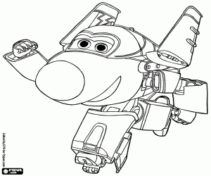 Colorear Jerome, el caza, Super Wings
