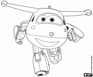Colorear Jett de Super Wings