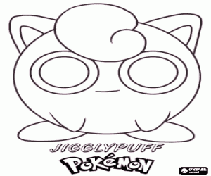Colorear Jigglypuff, un Pokémon